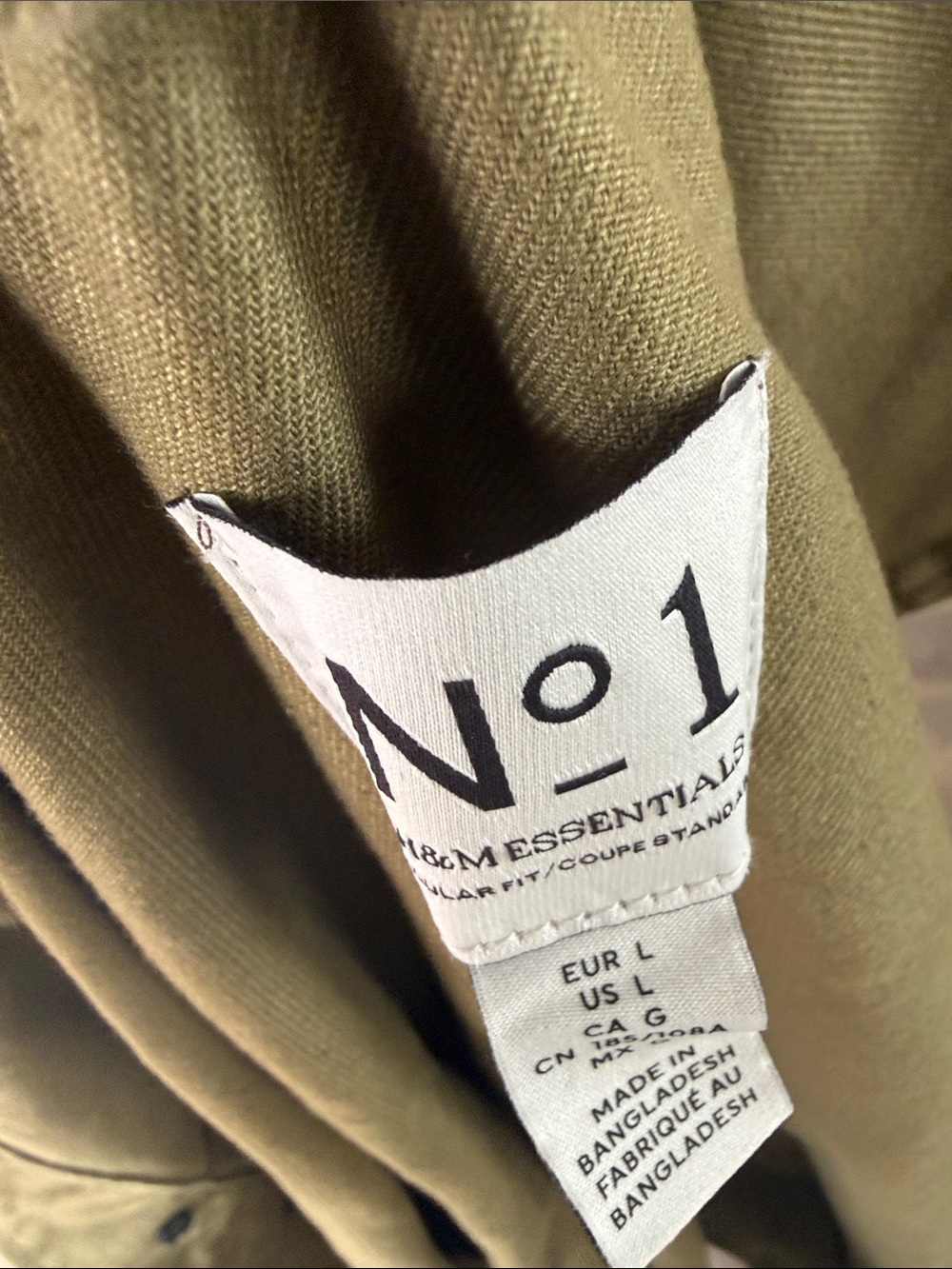 Olive Green Button-Front Utility Jacket size large - Picture 9 of 9